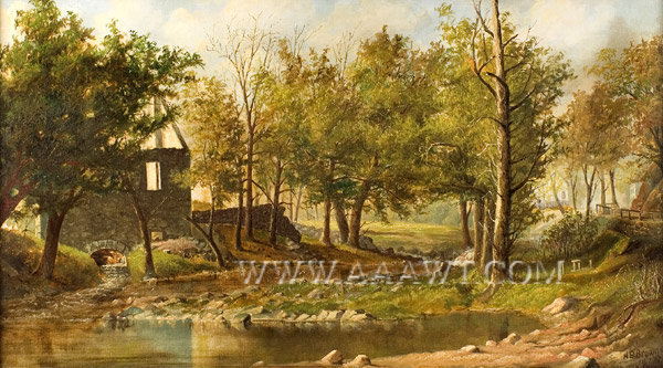 Landscape Painting
Oil on canvas
Signed Harrison Bird Brown (1831 to 1915), entire view